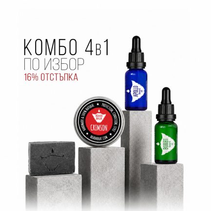 Комплект за Брада Комбо 4 в 1 komplekt za brada 4v1